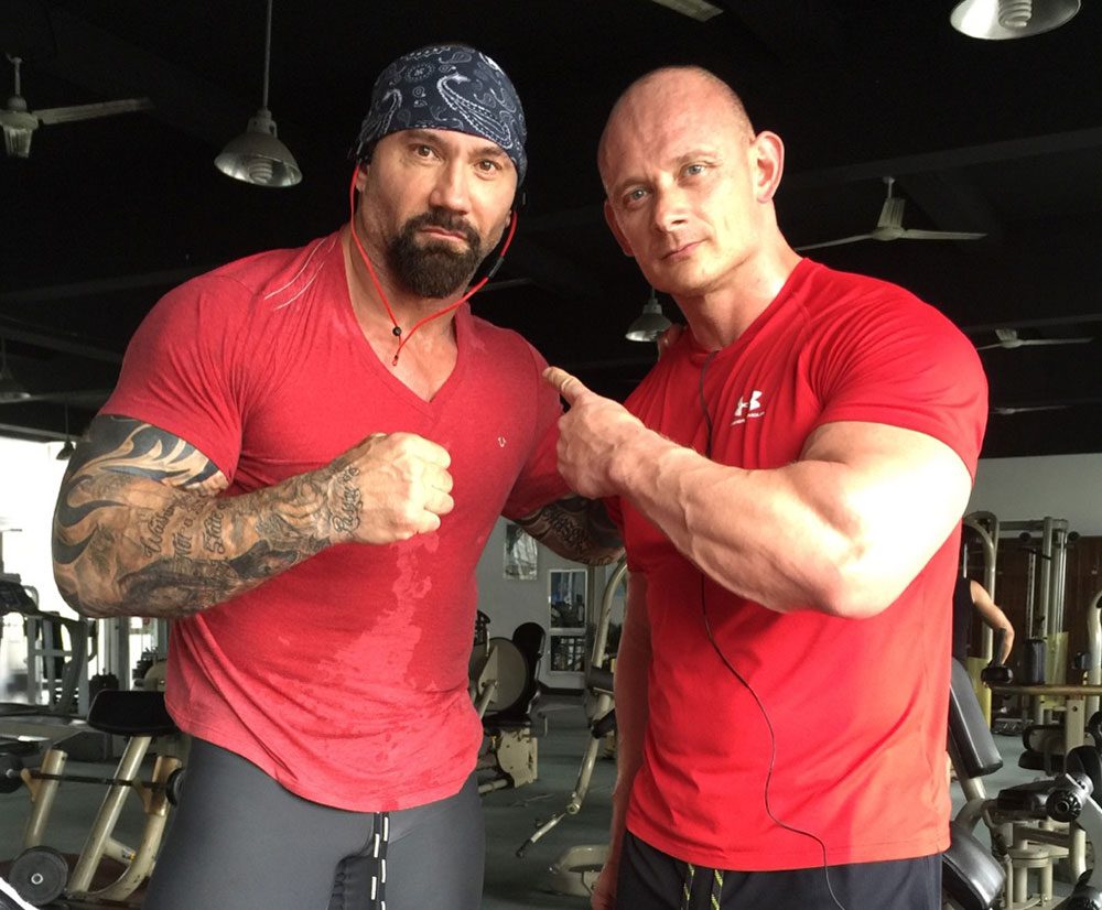 rob de groot training with dave bautista image